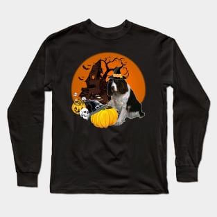 Happy Halloween Springer Spaniel Dogs Halloween Gift Long Sleeve T-Shirt